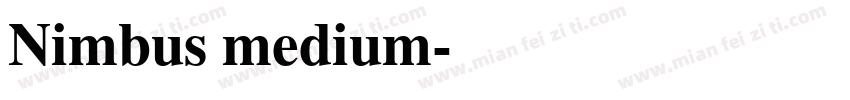 Nimbus medium字体转换